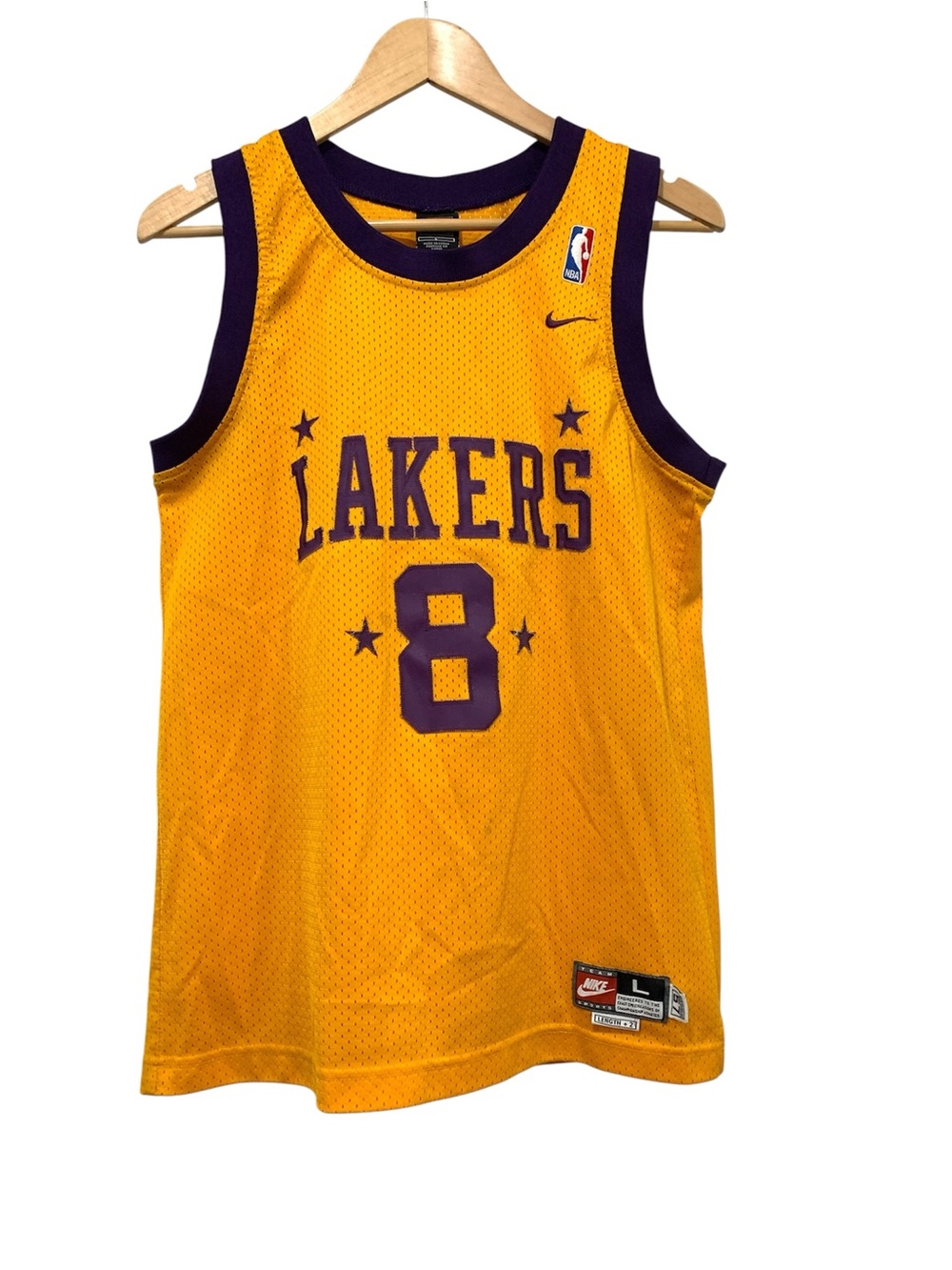 Vintage Nike Kobe Bryant #8 LA Lakers 1957 Rewind Jersey Youth Large FLAW